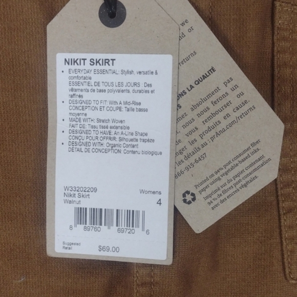 Prana camel Nikit skirt size 4 - Picture 2 of 4